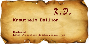 Krautheim Dalibor névjegykártya